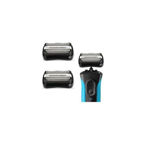 Ersatzscherköpfe Serie 3 32B kompatibel mit Braun Serie S3 3040s 3000s 3050cc 3010s 3070cc 3080s 3090s 310s 3020s 330s 370cc-4 380s-4 (2 Stück 32B) (1/4)