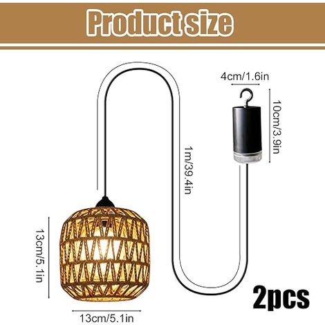 Suspension Luminaire: Suspension En Rotin, Luminaire Style Et Lampe Suspendue Pour Bureau, Salon, Chambre, Cuisine (1/4)