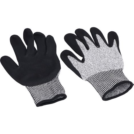 Schnittfeste Handschuhe, Schutzklasse 5, mattiertes Gummi, rutschfest, abriebfest, multifunktional für sicheres Arbeiten (1/5)
