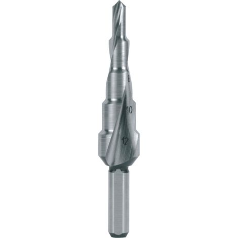 Stufenbohrer Bohrber.4-12mm HSS Spiralnut Z.2 Stufen 5 (1/5)
