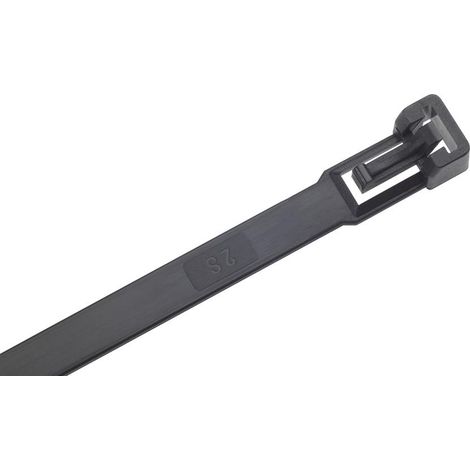 Kabelbinder lösbar 100 Stück 280 x 7,5 mm schwarz (1/4)
