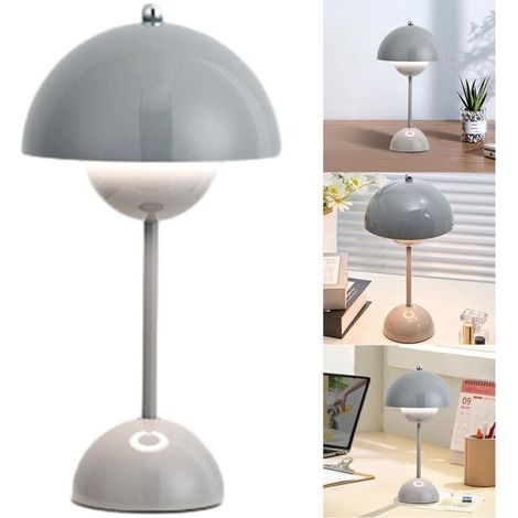 Lampe Champignon LED à Chargement USB Lampe de Bureau Décorative Réglable, 3 Modes Lumineux pour Chambre et Bureau (1/4)