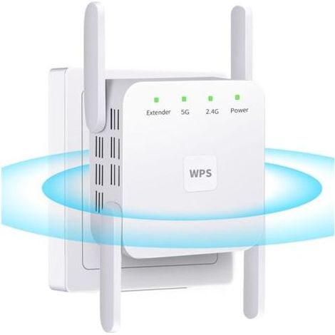 HOXILEELEO - Ripetitore WiFi piscina all'1200 Mbps – Dual-band 5 GHz e 2,4 GHz con Copertura fino a 900 m2 – Porta Ethernet per una connessione stabile (1/5)