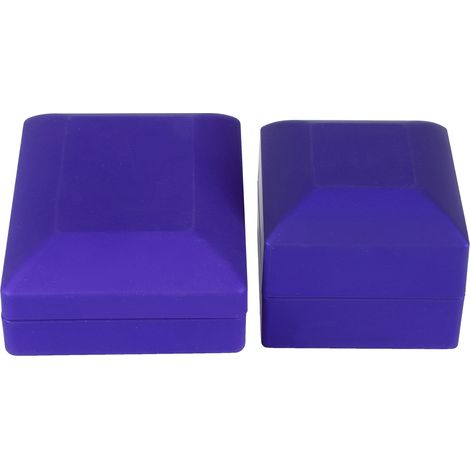 Présentoir à bijoux LED, coffret cadeau pour colliers et bagues, écrin pour fiançailles et mariage, bleu (1/5)