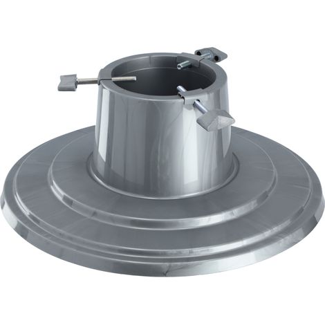 Weihnachtsbaumständer mit Wasserbehälter, Christbaumständer Silber, bis 2m (1/5)