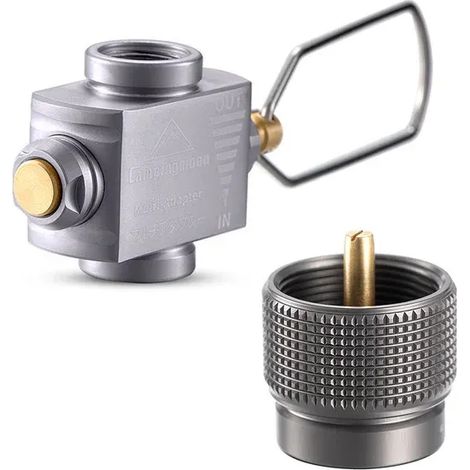 Adaptateur pour réchaud à gaz en alliage d'aluminium, économiseur de gaz avec adaptateur de recharge de butane, convertisseur de butane, équipement de camping, réchauds de cuisine portables (1/5)