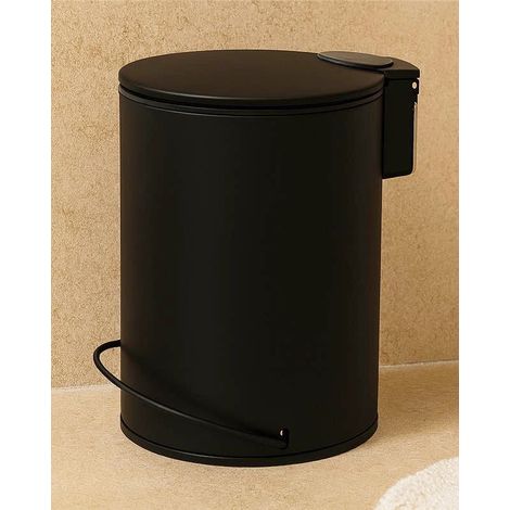 Exagonshop Pattumiera 3 L soft close in acciaio nero Color
