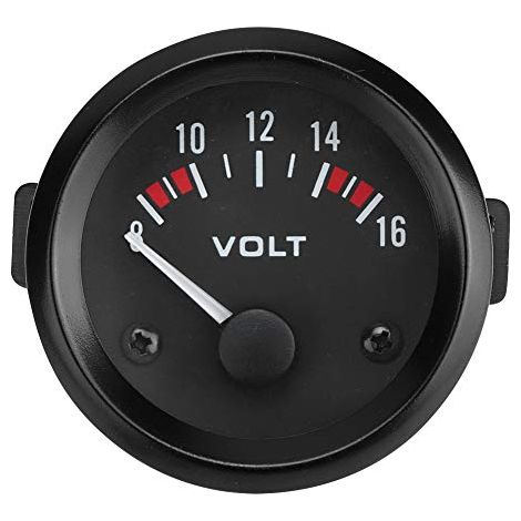 Voltmètre Universel de Voiture, Voltmètre 12V 52mm/2in Plage de Mesure de Jauge de Tension 8-16V BX100007 (1/5)