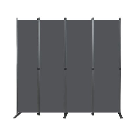 Paravent mobile grand pour délimiter l’espace intérieur – Écran de séparation 4 panneaux (204 × 180 cm), occultant et autostable, idéal pour bureau, salon, chambre, salle à manger et bureau à domicile
