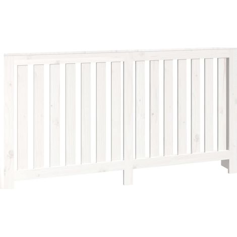 Cache-radiateur Blanc 153x19x84 cm Bois massif de pin