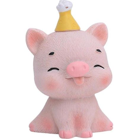 Figurines miniatures, ornements, mini figurines d'animaux, décoration de bureau, figurines pour Noël, décoration de jardin féerique-Pig