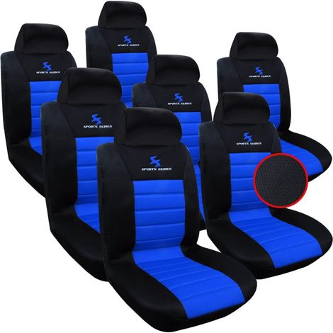 Woltu – Housse de siège universelle pour 7 sièges – 100% polyester et éponge – Résistante à l'usure et à la saleté – Installation rapide