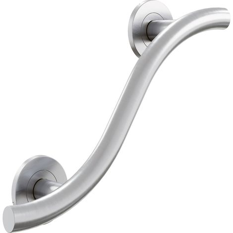 AKW 1200 Series Curved Grab Rail 488mm Length - Brushed Stainless Steel (1/2)