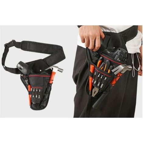 Sacoche Ceinture Rangement pour Perceuse Sans Fil Réglable (1/4)