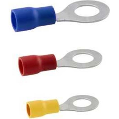 Terminal Pre-aislado Faston Redondo 4.3mm Azul PVC Cobre Electrolítico Pack 100 Uds