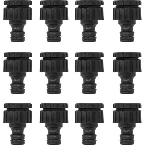 12pcs G1 / 2 G3 / 4 Femelle Feme Ficet Garden Garden Adaptateur Rapports de connecteur réutilisables (1/4)