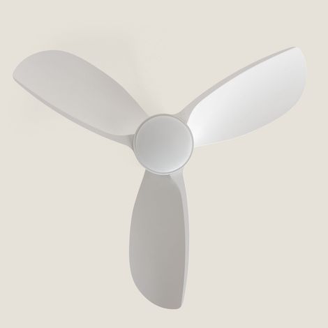 Ventilateur de Plafond avec Éclairage Silencieux DC Poros Evo Blanc Télécommande 90 cm Petit (jusqu'à 10 m²) Blanc