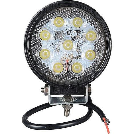 Phare de Travail LED Tracteur 10cm 4'' 27W avec Aimanté Base Magnétique Projecteur LED 12V 24V IP67 Etanche Feux Antibrouillard LED Inondation pour 4x4 Voiture Camion SUV Bateau Camping (1/4)