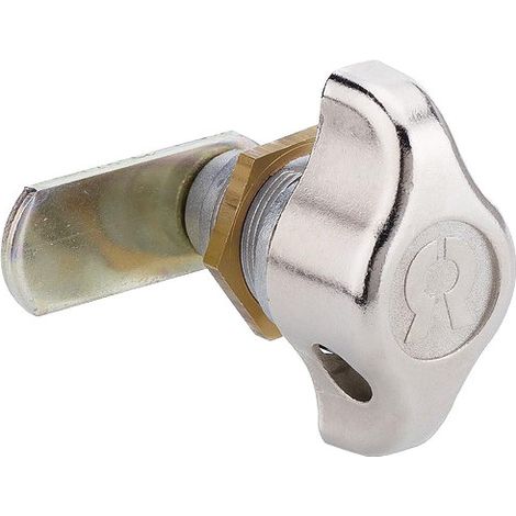 Serrure à bouton 22500-01 avec came 15929-42 - RONIS Argent (1/2)