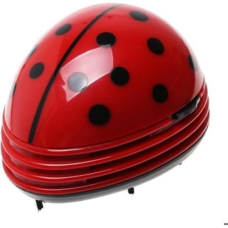 Aspirateur de Table - Mini Coccinelle Rouge - Sans Sac - Batteries (1/4)
