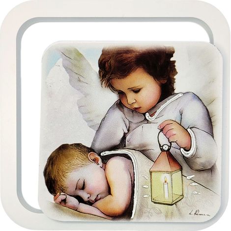 Cuadro de un Ángel pintado sobre madera Tamaño: 11x11cm SKU: ES06201140