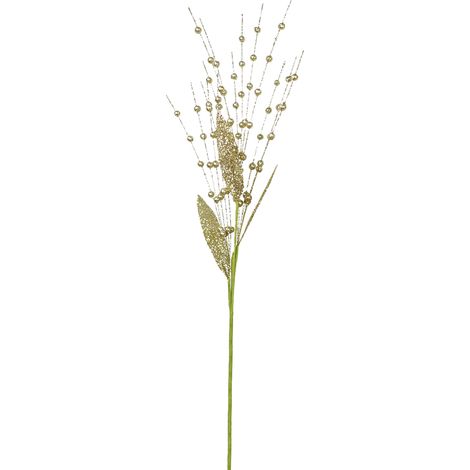 (Ca. 60 cm, 15 Zweige, 0,8 g Kugel pro Zweig) Künstlicher Klebriger Beerenzweig, Dekoration für Weihnachtsfeiern, Bühnenaufbau, Pflanzenrequisite für Hochzeitsfotografie (gold). (1/2)
