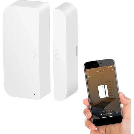 Détecteur d'Ouverture Porte/Fenêtre, Capteur de Porte WiFi Capteur de Contact Intelligent, Connexion Tuya APP, Mini Capteur de Porte et Fenêtre WiFi Alarme Maison sans Fil (1/5)