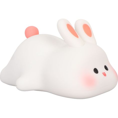 Lapin Kawaii Lampe de Nuit Silicone Doux Portable USB Rechargeable Veilleuse pour Bébé Enfant (1/5)