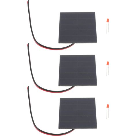 Set aus 3 kleinen, professionellen 1W-Hochleistungs-Monokristallin-Silizium-Solarzellen zur Selbstmontage, für Lehrzwecke und Photovoltaik-Anwendungen.
