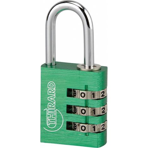 Lucchetto TYPE 1 ALU CODE 30 mm, verde, corpo in alluminio – THIRARD (1/3)