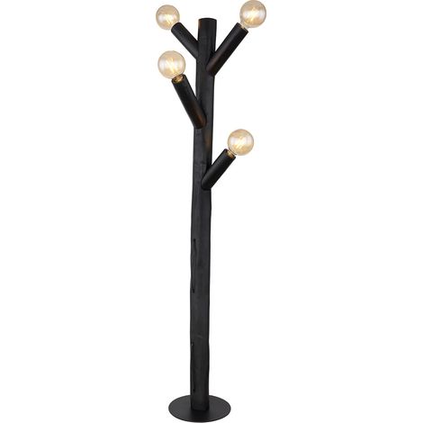 Lampada da terra RAY E27 4x60W metallo nero opaco L: 25cm H: 150cm Ø25cm (1/5)