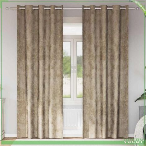 Rideaux en velours - FAFEISY - 4107677 - Champagne - 260 x 140 cm - Occultant (1/5)