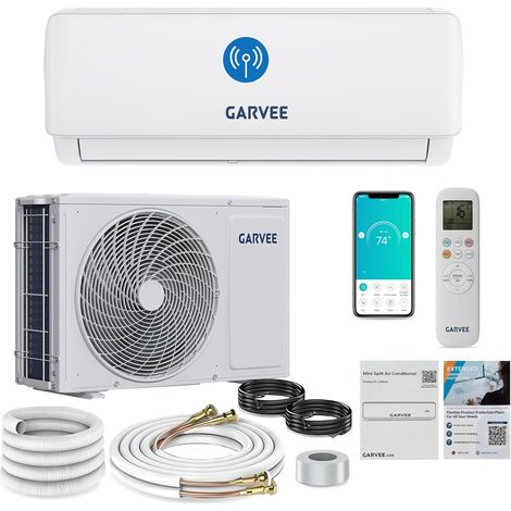 24000BTU Climatiseur Split Ultra-Silencieux, Chauffage/Refroidissement/Déshumidification Rapide, Réfrigérant R32, Télécommande, Wi-Fi, Minuterie, Classe Énergétique A++ (1/5)