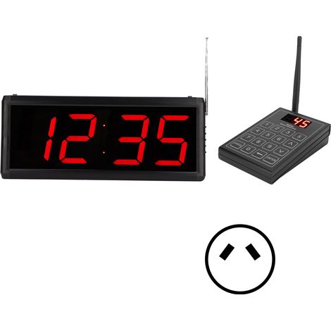 Système d'appel sans fil 5 modes, diffusion HD en anglais, système de pagination pour restaurants, 100-240V prise AU (1/5)