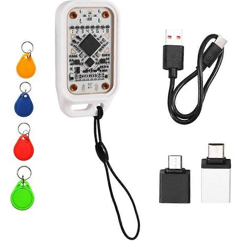 Lecteur émulateur de puce RFID Chameleon V3.0 + 4xUID Porte-clés ID IC 125 kHz 13,56 MHz Copieur d'étiquettes intelligentes en acrylique (1/5)