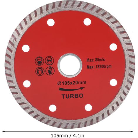 Disque de coupe diamanté ondulé en céramique de 105 mm (1/5)
