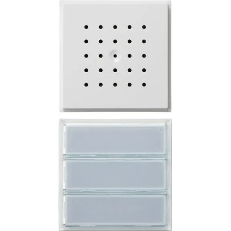 Gira Poste extérieur 3f enc. Gira TX44 (WG UP) Blanc pur [126166], 1261 66