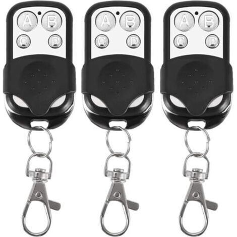 Lot de 3 télécommandes universelles pour Portail Automatique fréquence 433,92 MHz Code Fixe, 4 Boutons pour contrôler jusqu'à 4 Portes (1/5)