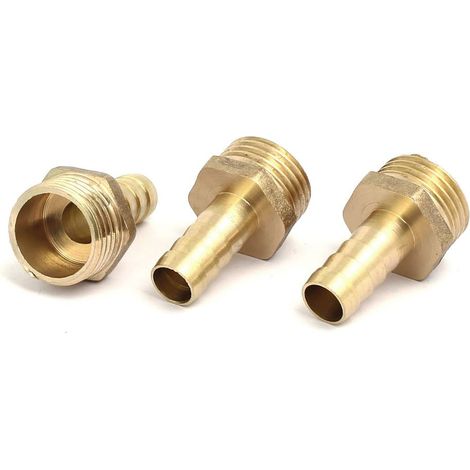 1/2 Außengewinde 10mm Schlauch Barb Rohrverschraubung Koppler Stecker Adaptateur 3 pièces (d13328b4a (1/3)