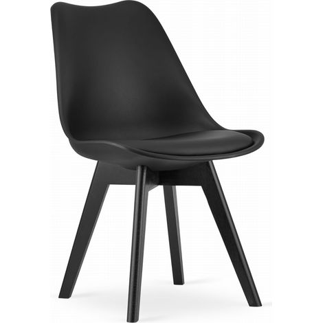 Chaise Mark - noire / pieds noirs x 1 (1/5)