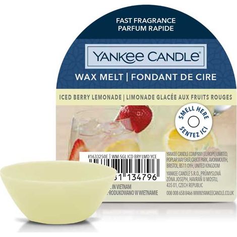 Cera da Fondere Iced Berry Lemonade 22g Giallo Yankee Candle