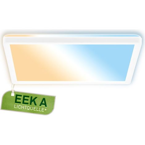 Briloner TAVA Pannello LED, CEE A sorgente luminosa, dimmerabile, telecomando, bianco, 29,3 x 29,3 x 29,3 cm