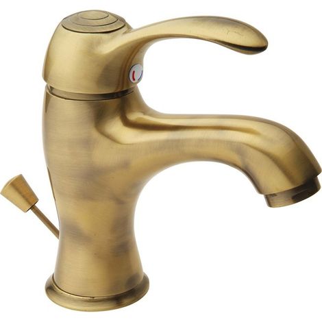 Miscelatore Per Lavabo Serie Distri Vecchio Ottone Finitura Ottone Antico (1/3)