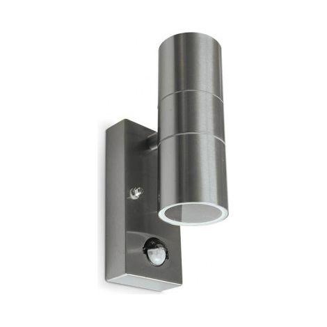 Applique Murale GU10 x 2 plus DEtecteur Inox 316 L CLAIRETTE DIRECT INDIRECT (1/5)