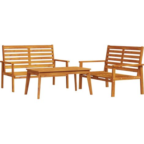 Maison Exclusive - 3-tlg. Garten-Lounge-Set Massivholz Akazie
