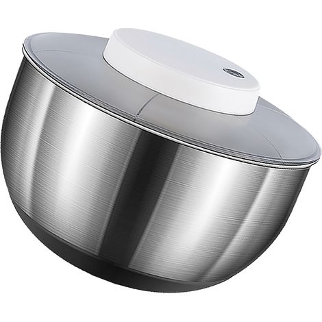 Essoreuse à salade électrique grande inox 4500ml pour sécher légumes à feuilles et fruits (1/5)