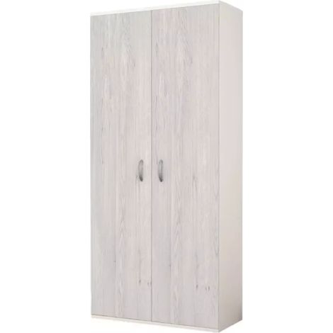 armadio 2 ante battenti "golf" effetto rovere ghiaccio 80x52x170cm (1/2)