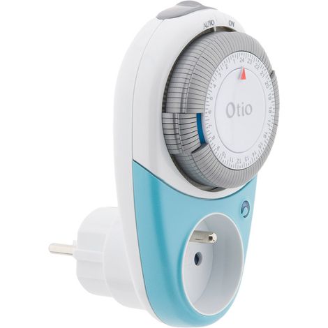 Otio – Programmateur quotidien T-10 compact 16A – Prise programmable standard – Sécurité enfant intégrée – Optimisation consommation énergie