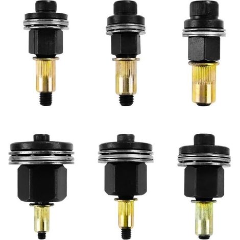 6 Pièces Riveteuse Pneumatique Kit de mandrin, Pince à Insert Fileté, Riveteuse manuelle, Adaptateur Riveteuse pour Ensemble de Têtes de Rivetage Manuel pour Rivets M3 M4 M5 M6 M8 M10 (1/5)