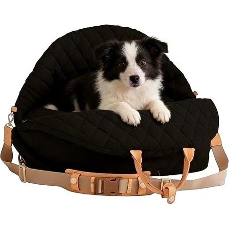 Siège de voiture pour chien – avec poignées réglables et sangle imperméable – Siège rehausseur pour chien et chat – Pour petit animal domestique, chat, camion, SUV, voiture, voyage, camping, voyage en (1/5)
